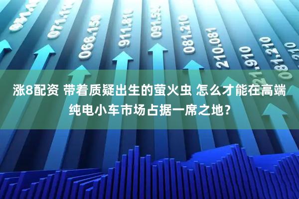 涨8配资 带着质疑出生的萤火虫 怎么才能在高端纯电小车市场占据一席之地？