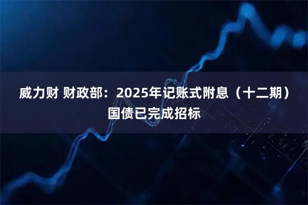 威力财 财政部：2025年记账式附息（十二期）国债已完成招标