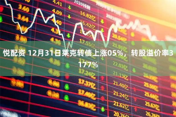 悦配资 12月31日莱克转债上涨05%，转股溢价率3177%