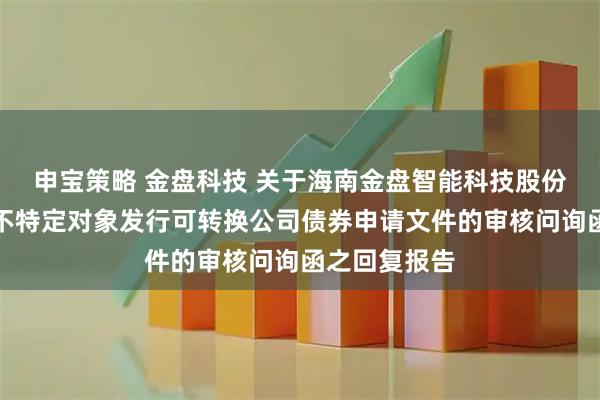 申宝策略 金盘科技 关于海南金盘智能科技股份有限公司向不特定对象发行可转换公司债券申请文件的审核问询函之回复报告